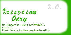 krisztian odry business card